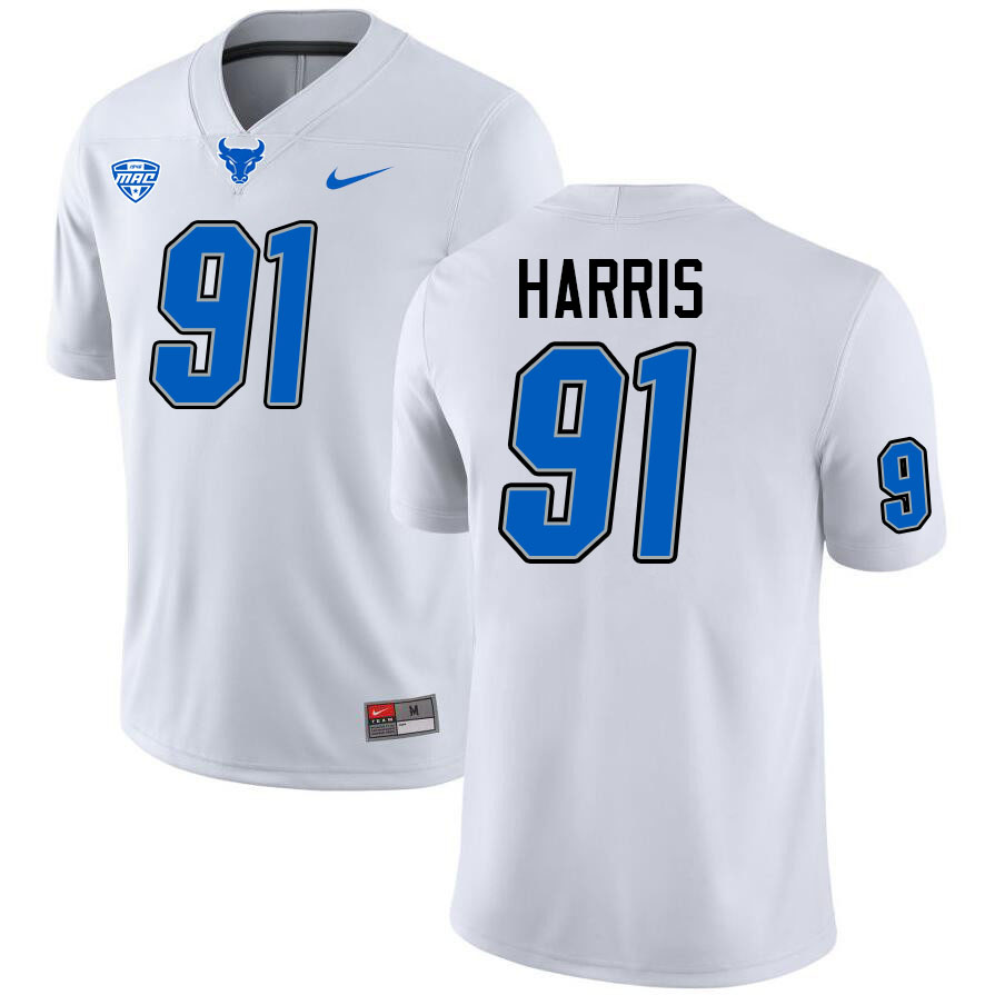 Demone Harris UB Bulls Jersey,University Of Buffalo Bulls #91 Demone Harris Jersey Youth-White